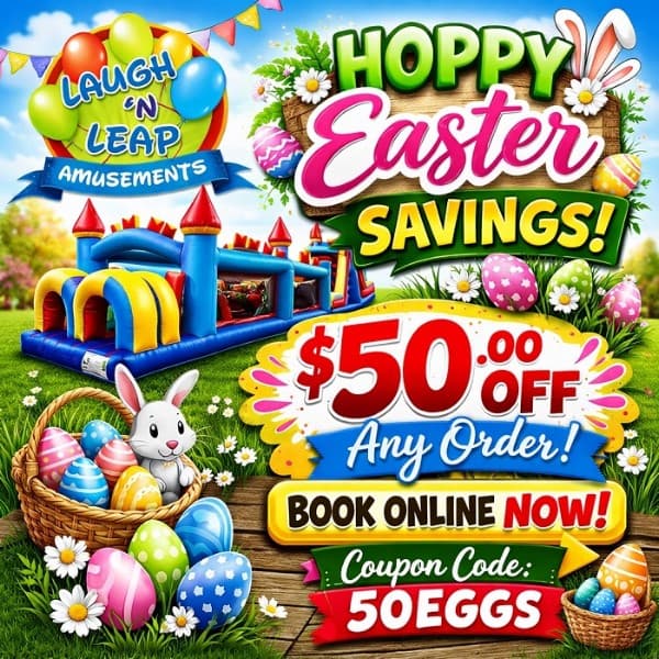 Laugh 'n Leap Amusements tent