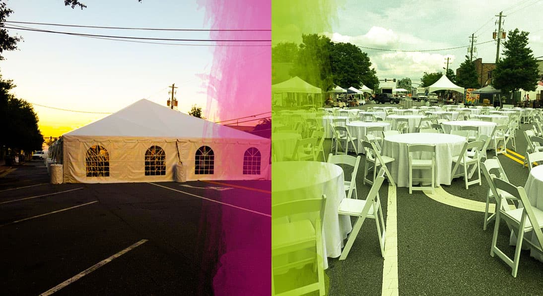 It's My Party Rentals marquee